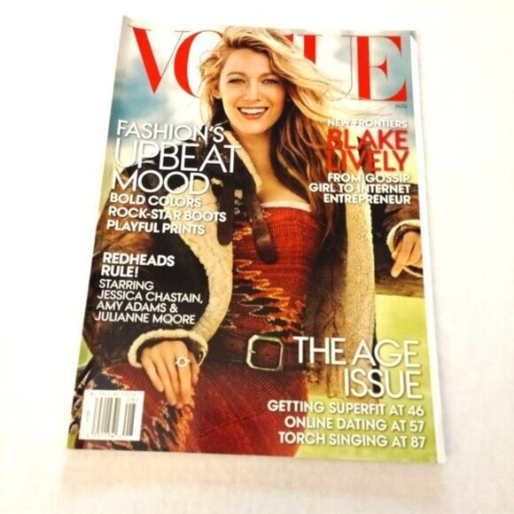 VOGUE MAGAZINE- AUGUST 2014-"BLAKE LIVELY"-VINTAGE-LIKE NEW - Picture 1 of 2
